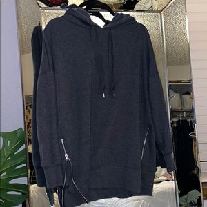 AERIE oversized zip detail hoodie